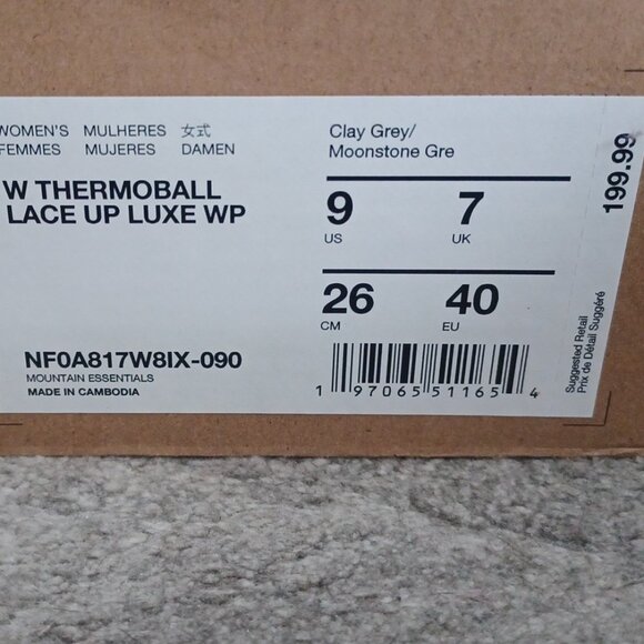 🆕️BNIB The North Face Thermoball Luxe Lace Up Waterproof Boots, Size 9/40 - Picture 9 of 16